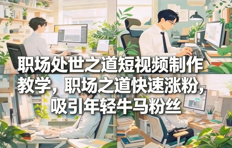 职场处事短视频高效制作教学轻松涨粉年轻人粉丝攻略-西蒙学社