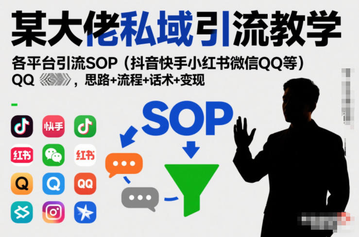 大佬亲授私域引流秘籍:主流平台实操SOP流程话术变现指南-西蒙学社