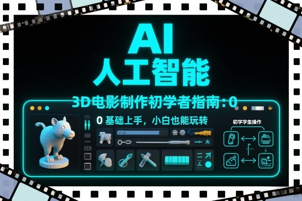 AI驱动3D电影新手速学：0基础轻松上手玩转-西蒙学社