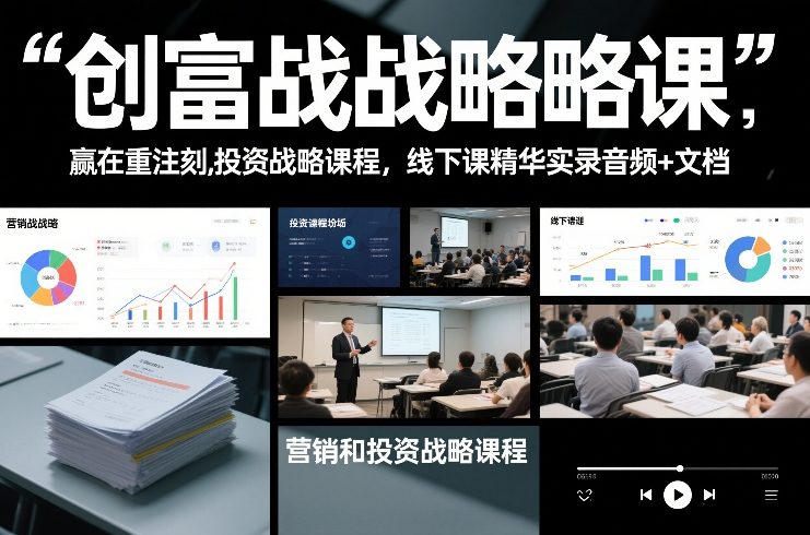 营销投资双策略必听直播课：创富制胜课精华音频+文档（高手秘籍）-西蒙学社