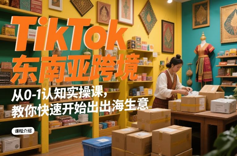 TikTok东南亚跨境入门实战课 零基础快速启动出海电商必备-西蒙学社