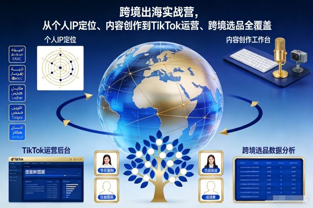 跨境出海实战营培训：个人 IP 定位内容创作到 TikTok 运营跨境选品全面覆盖-西蒙学社