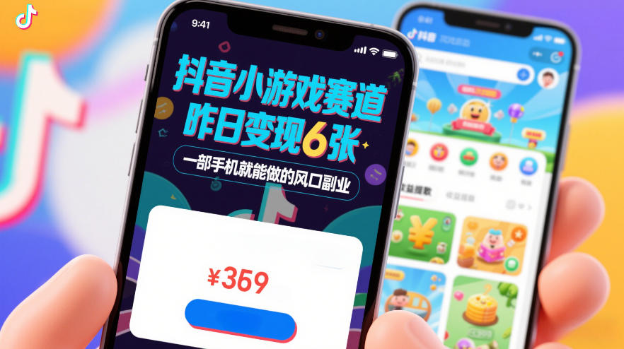 抖音小游戏日入600元手机零门槛热门副业指南-西蒙学社