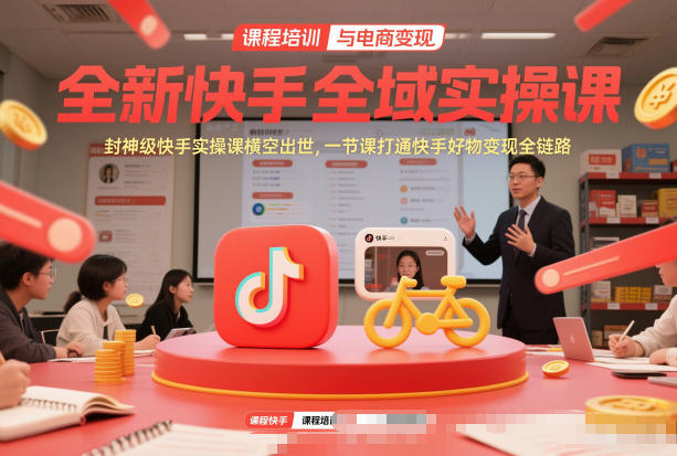 快手好物全链路变现课:封神级全域实操全新革新上线-西蒙学社