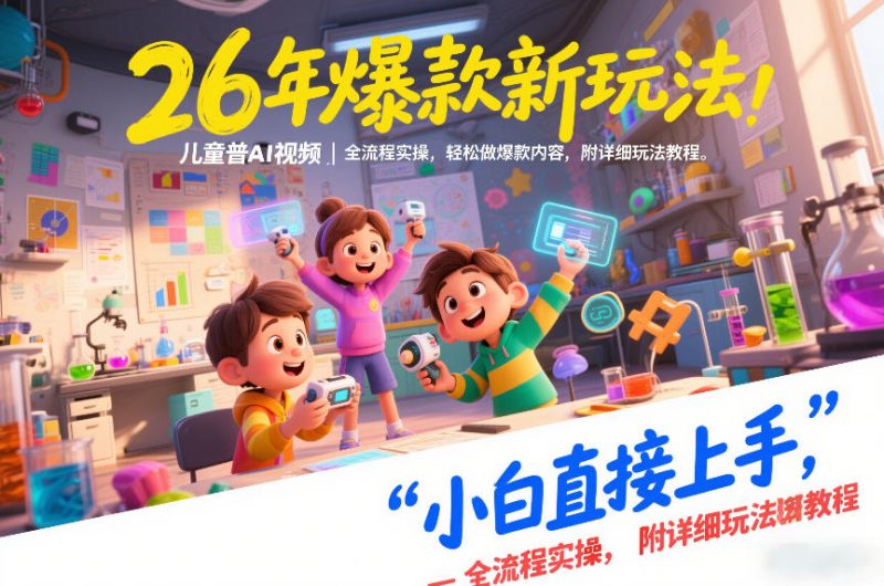 26年儿童科普AI视频实操指南 新手轻松打造爆款内容带详细玩法教程-西蒙学社