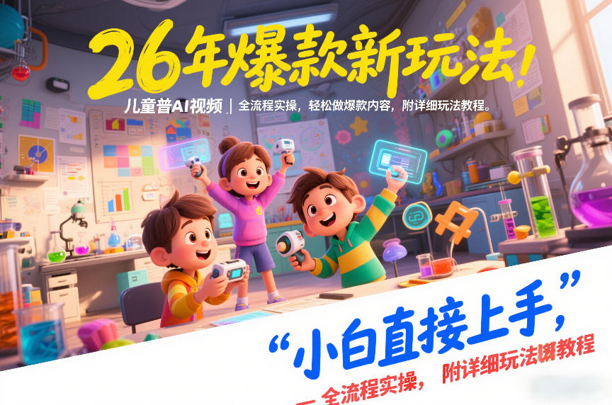 26年儿童科普AI视频实操指南 新手轻松打造爆款内容带详细玩法教程-西蒙学社