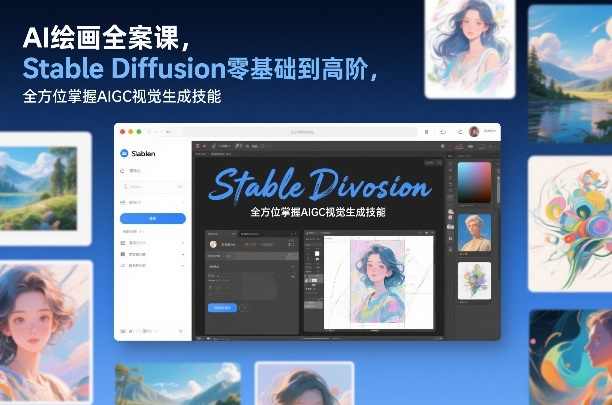 AI绘画入门到精通Stable Diffusion AIGC视觉生成技能全教学-西蒙学社