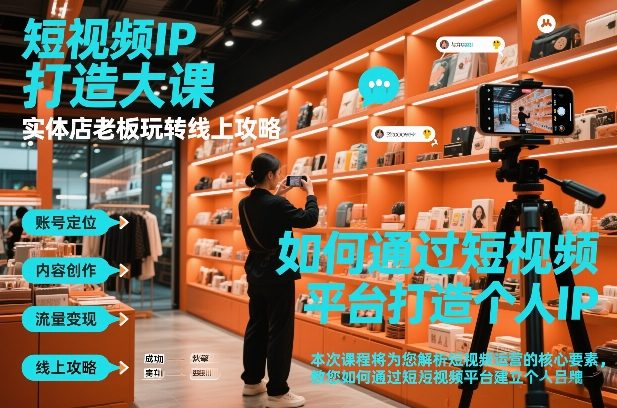 实体店老板速成短视频IP打造：线上营销实战攻略-西蒙学社
