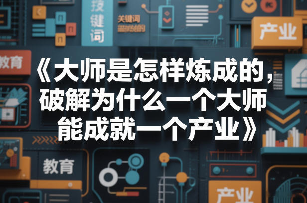 大师养成秘笈：个人力量成就产业的电子指南-西蒙学社