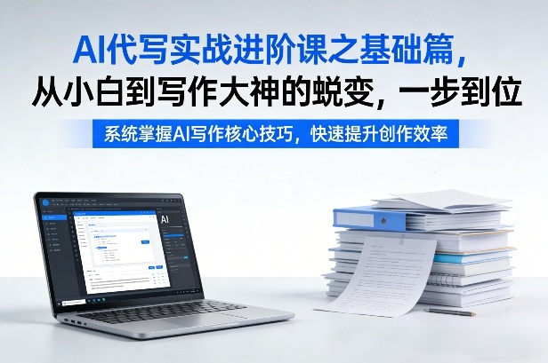 AI代写实战基础课：新手轻松进阶写作大神蜕变秘籍-西蒙学社