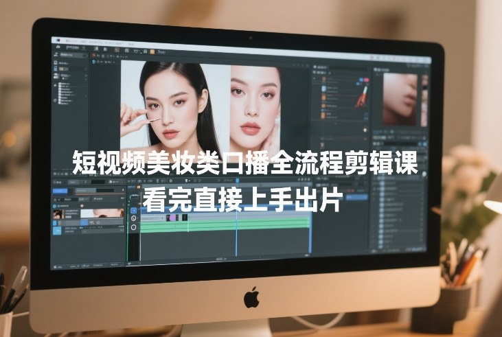 美妆口播短视频剪辑速成课学完即刻实战出片-西蒙学社