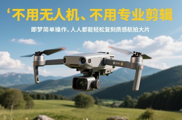 无需无人机和剪辑，即梦简单操作轻松复刻质感航拍大片-西蒙学社