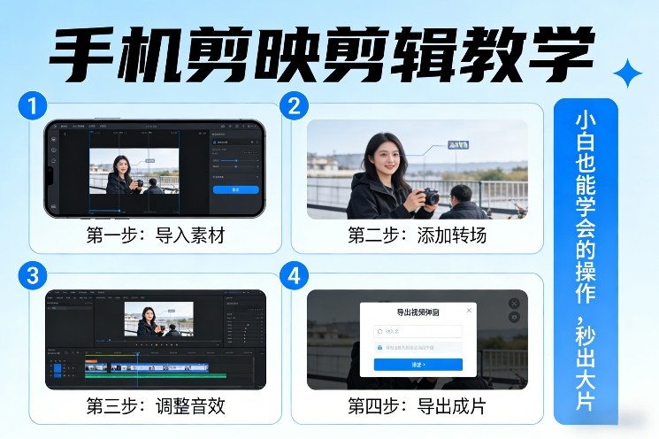 手机剪映新手快速上手剪辑 出片效果堪比大片-西蒙学社