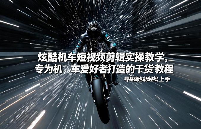 机车爱好者短视频剪辑实操教学干货讲解轻松学会-西蒙学社