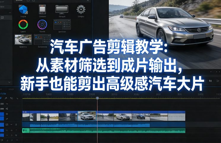 汽车广告剪辑进阶教程新手也能打造高级大片完整流程分享-西蒙学社