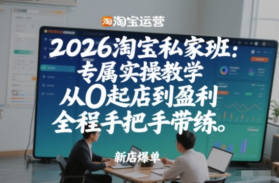 2026淘宝定制实操特训班：零基础开店盈利指南，1对1全程贴身带练（最新版）-西蒙学社