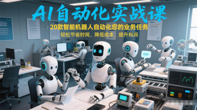 AI自动化实战教程：20类智能机器人高效优化业务流程节省时间削减开支提高利润-西蒙学社