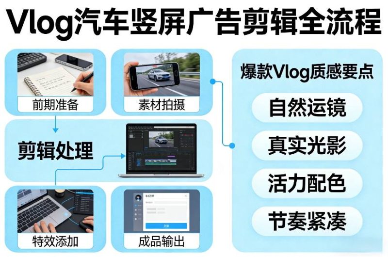 汽车竖屏广告Vlog剪辑全流程掌握爆款质感技巧-西蒙学社