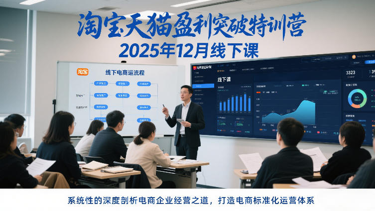 2025年12月淘宝天猫盈利突破特训营线下课深度解析电商企业经营策略标准化运营体系构建-西蒙学社