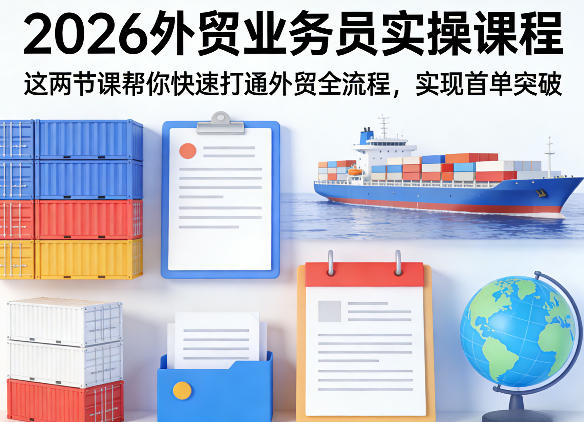 2026外贸业务员实操课程，这两节课帮你快速打通外贸全流程，实现首单突破-西蒙学社