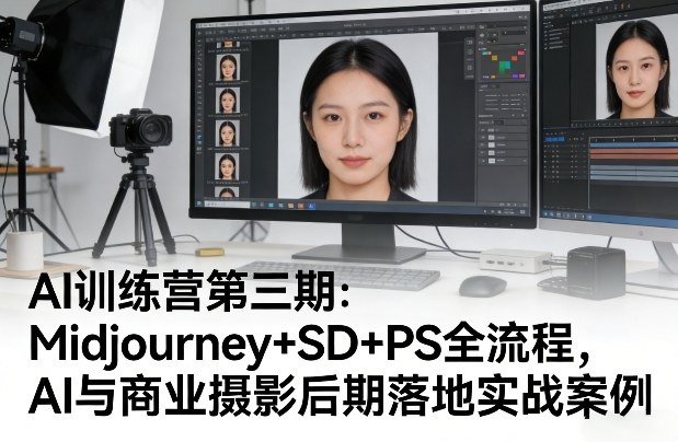 AI训练营第三期:Midjourney+SD+PS全流程,AI与商业摄影后期落地实战案例-西蒙学社