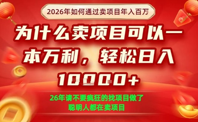 单笔利润超千元2026年突破年入百万秘诀执着卖项目足矣 内幕曝光-西蒙学社
