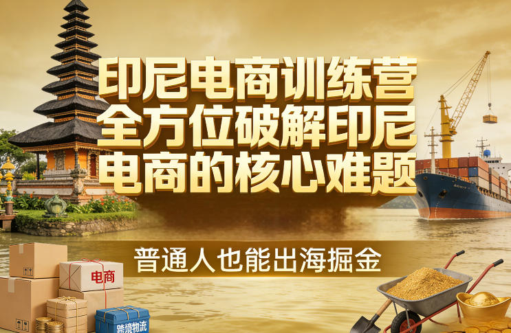 印尼电商训练营攻克行业痛点，新手轻松跨国掘金-西蒙学社