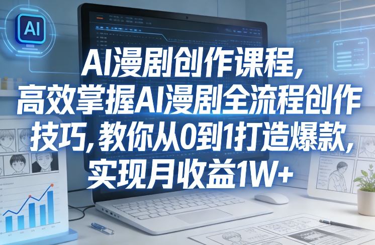 社群AI漫剧创作快速精通课 从0起爆款打造月入过万秘笈-西蒙学社