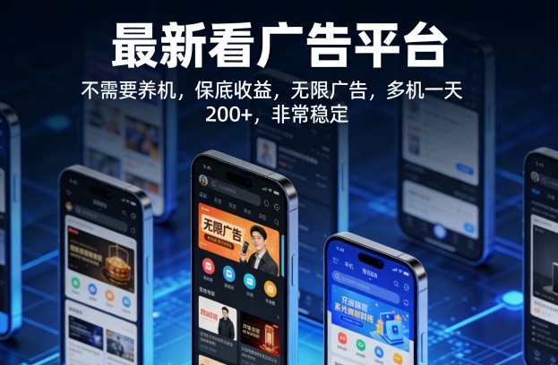 最新看广告平台，不需要养机，保底收益，无限广告，多机一天200+，非常稳定【揭秘】-西蒙学社
