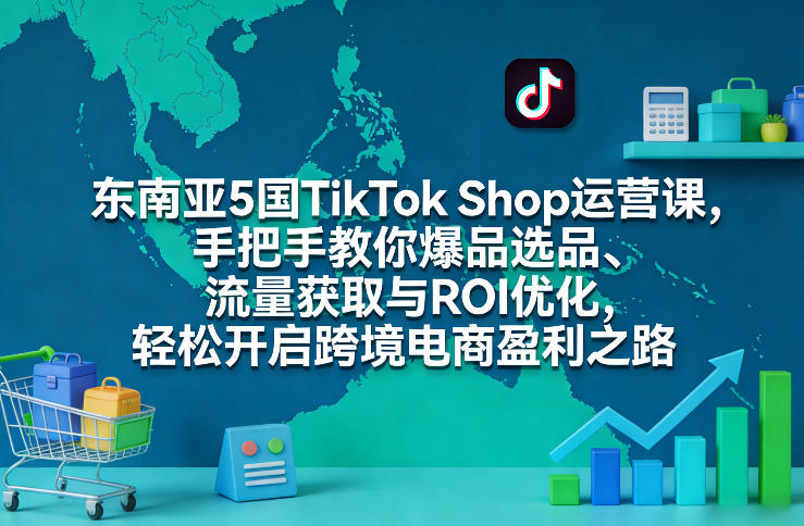 东南亚5国TikTok Shop实战指南:爆品选品引流与ROI优化,轻松赚取跨境电商利润-西蒙学社