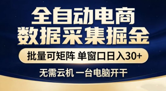 独家电商数据自动化采集系统批量可扩展单窗口日赚300起曝光-西蒙学社