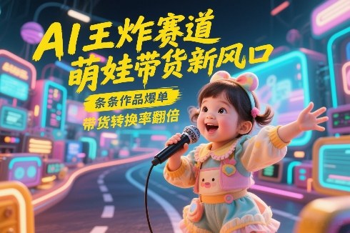 AI萌娃带货新风口爆发，作品条条爆单转化率翻倍，核心逻辑深度揭秘-西蒙学社