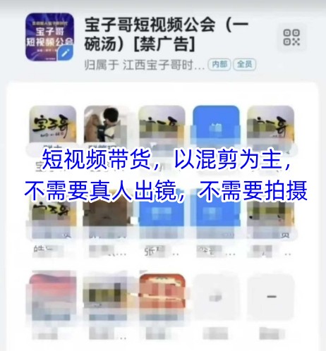 宝子哥头部团队短视频带货，以混剪为主，不需要真人出镜，不需要拍摄【更新26年3月】-西蒙学社