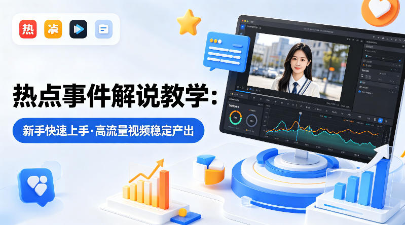 某大V的热点事件解说教学，新手也能快速上手，稳定产出高流量解说视频-西蒙学社