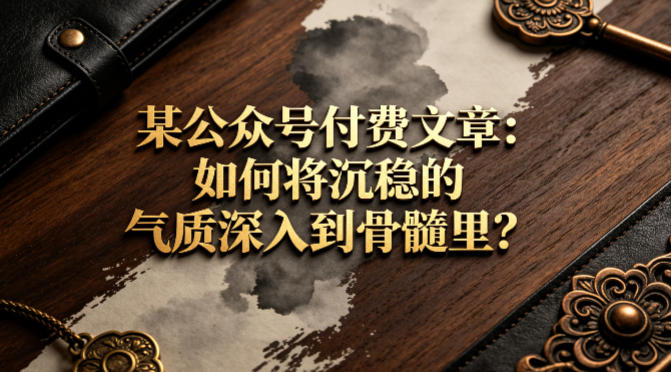 某公众号付费文章：如何将沉稳的气质深入到骨髓里？-西蒙学社
