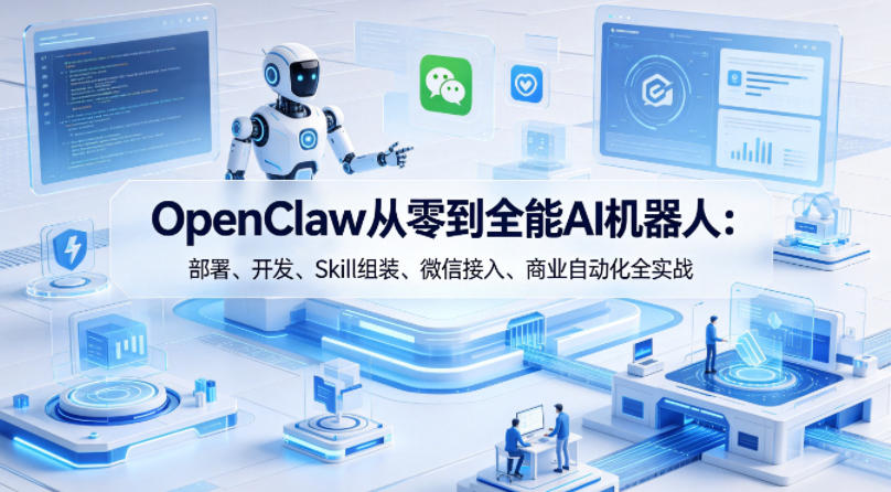 OpenClaw从零到全能AI机器人：部署、开发、Skill组装、微信接入、商业自动化全实战-西蒙学社
