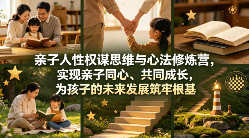 亲子人性权谋思维与心法修炼营，实现亲子同心、共同成长，为孩子的未来发展筑牢根基【音频】-西蒙学社