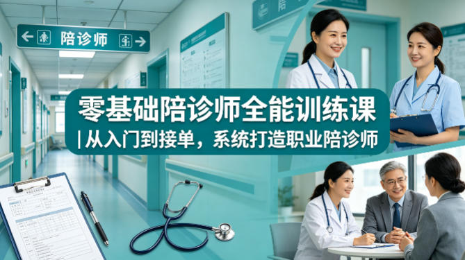 零基础陪诊师全能训练课｜从入门到接单，系统打造职业陪诊师-西蒙学社