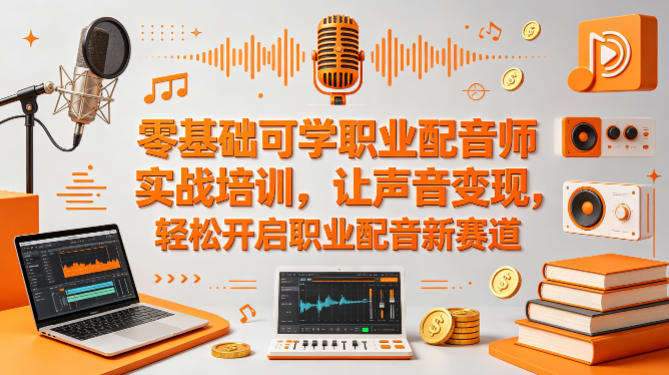 零基础可学职业配音师实战培训，让声音变现，轻松开启职业配音新赛道-西蒙学社