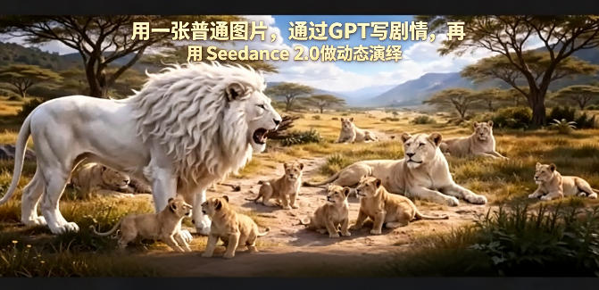 用一张普通图片，通过GPT写剧情，再用Seedance 2.0做动态演绎，居然能生成迪士尼风格搞笑动画-西蒙学社