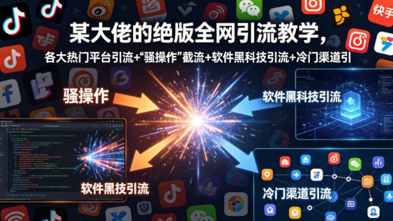 某大佬的绝版全网引流教学，各大热门平台引流+”骚操作”截流+软件黑科技引流+冷门渠道引流等-西蒙学社
