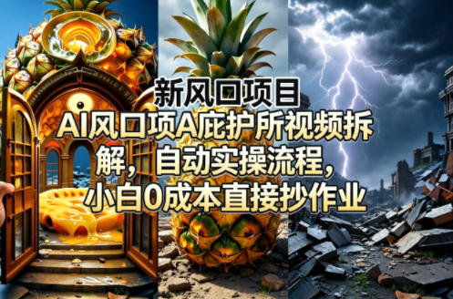 新风口项目AI庇护所视频拆解，自动实操流程，小白0成本直接抄作业-西蒙学社