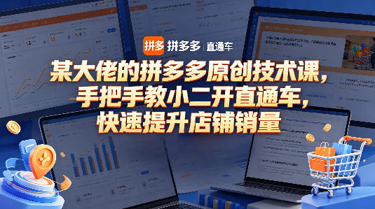 某大佬的拼多多原创技术课，手把手教小二开直通车，快速提升店铺销量-西蒙学社