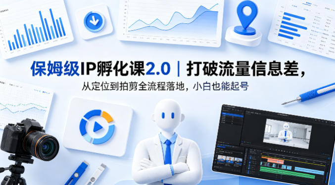 保姆级IP孵化课2.0｜打破流量信息差，从定位到拍剪全流程落地，小白也能起号-西蒙学社