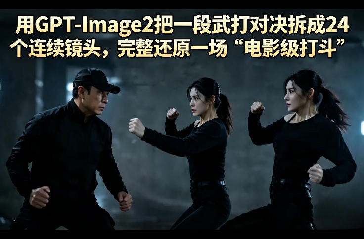 用GPT-Image2把一段武打对决拆成24个连续镜头，完整还原一场“电影级打斗”-西蒙学社