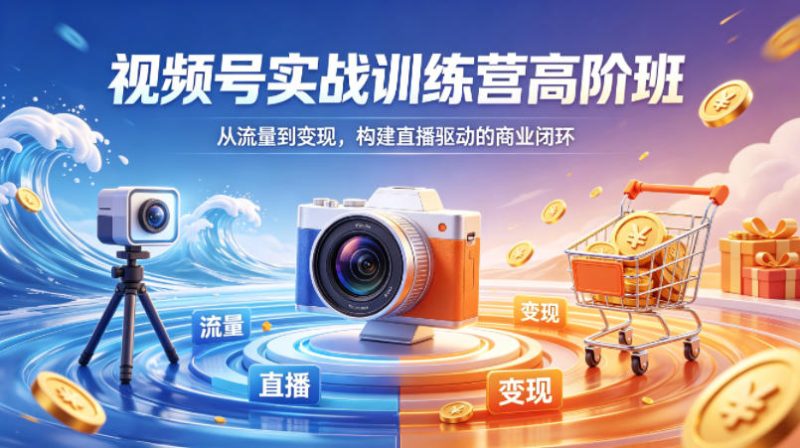 视频号实战训练营高阶班，从流量到变现，构建直播驱动的商业闭环（26年4月）-西蒙学社