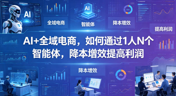 AI+全域电商，如何通过1人N个智能体，降本增效提高利润-西蒙学社