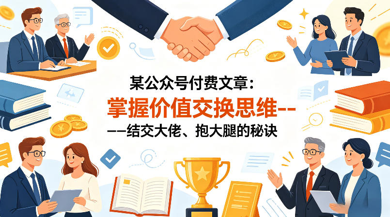 某公众号付费文章：掌握价值交换思维—-结交大佬、抱大腿的秘诀-西蒙学社