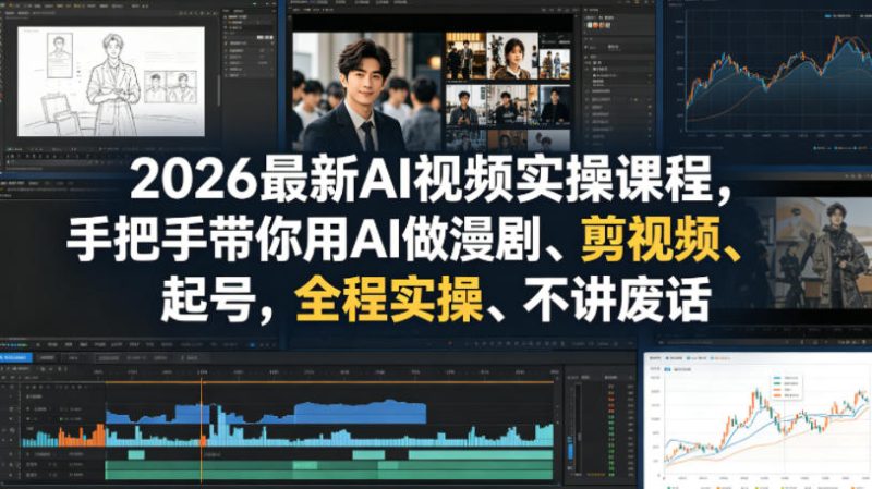2026最新AI视频实操课程，手把手带你用AI做漫剧、剪视频、起号，全程实操、不讲废话-西蒙学社