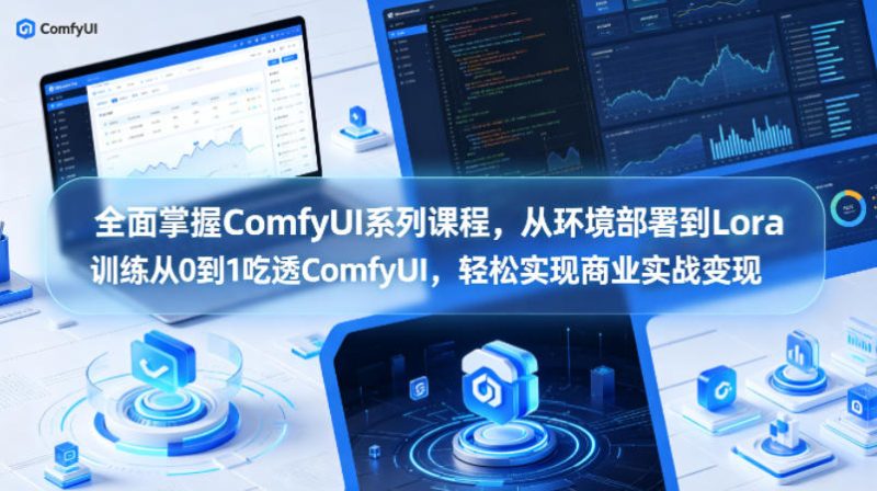 全面掌握ComfyUI系列课程，从环境部署到Lora训练从0到1吃透ComfyUI，轻松实现商业实战变现-西蒙学社